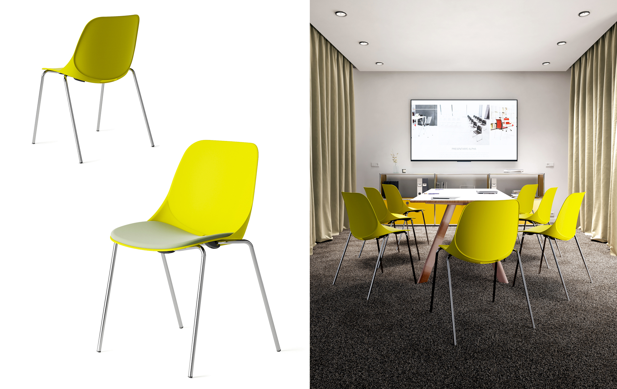 Quick - Meeting, conference and waiting room chairs - Cerantola - 2