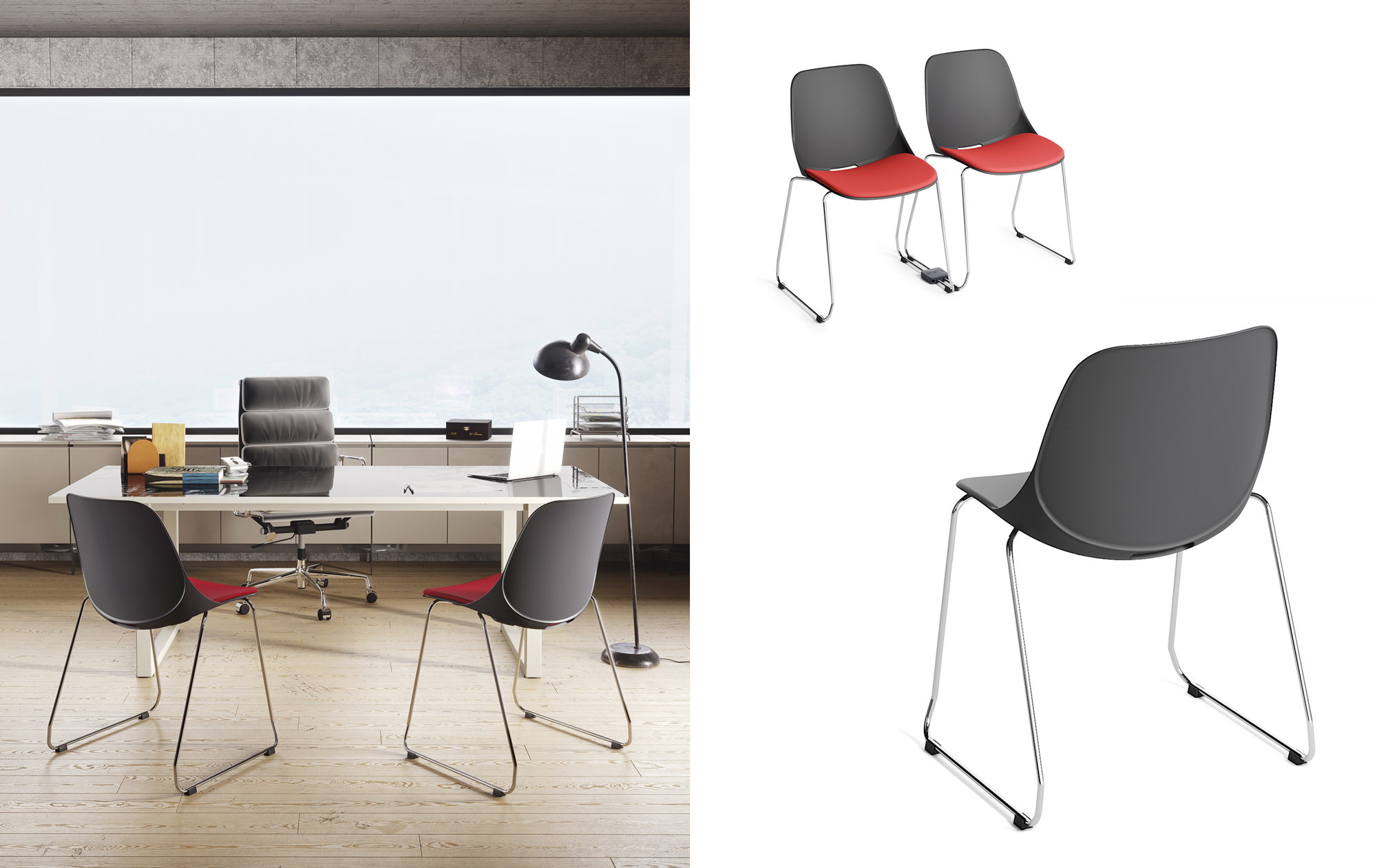 Quick - Meeting, conference and waiting room chairs - Cerantola - 3