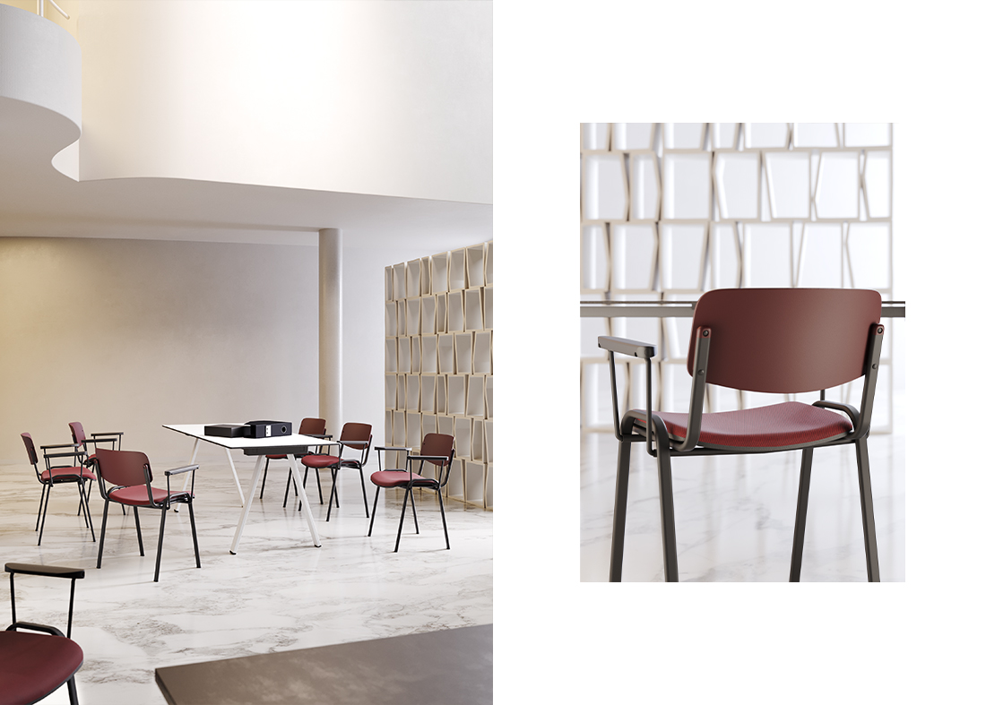 Milk - Meeting, conference and waiting room chairs - Cerantola - 3
